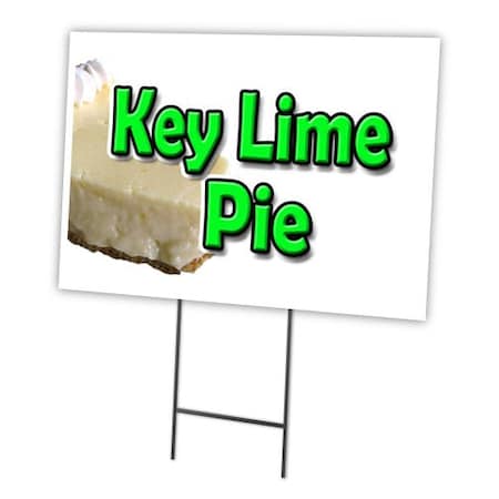 Signmission Key Lime Pie Yard Sign & Stake outdoor plastic coroplast window, C-1216-DS-Key Lime Pie C-1216-DS-Key Lime Pie